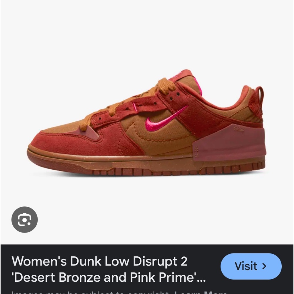 Nike unisex low dunks .. color is a rust and hot pink details! Size 7 NWOT